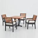 Sabine Landing 5 Pc Dining Set w/ Armchairs in Gray by Lakeview Outdoor Designs