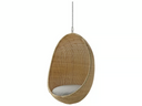 Sika Design Nanna Ditzel Exterior Hanging Egg Chair in Black Alu-Rattan