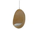 Sika Design Nanna Ditzel Exterior Hanging Egg Chair in Black Alu-Rattan