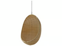Sika Design Nanna Ditzel Exterior Hanging Egg Chair in Black Alu-Rattan
