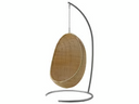 Sika Design Nanna Ditzel Exterior Hanging Egg Chair in Black Alu-Rattan