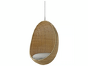 Sika Design Nanna Ditzel Exterior Hanging Egg Chair in Black Alu-Rattan