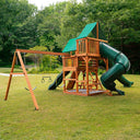 Gorilla Playsets Great Skye II Swing Set with Deluxe Green Vinyl Canopy