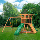 Outing Swing Set - Vinyl Canopy w/ Treehouse & Tube Slide