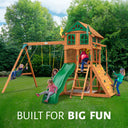 Outing Swing Set - Wood Roof w/ Treehouse Windows