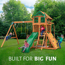 Outing Swing Set - Wood Roof w/ Treehouse Windows