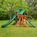 Great Skye II Swing Set w/ Deluxe Green Vinyl Canopy