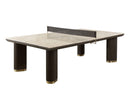 SUNPAN Montrose marble ping pong table, Cappuccino marble, removable net, reeded legs