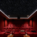 Completed home theater with fiber optic stars controlled by a Starlight Ceiling controller