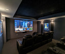 Installed starlight ceiling in luxury home cinema