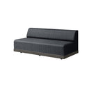 Ebel Grande 70-inch padded armless sofa section — Coal Eco-Weave / Smoke frame (SKU 6029)