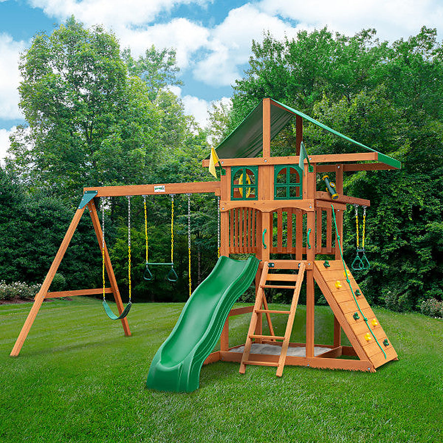Outing Swing Set - Vinyl Canopy w/ Treehouse
