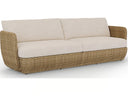 Jensen Velo woven sofa with cream quick-dry cushions